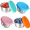 4 Stück Auslaufsichere Frischhaltedosen, Salatdressingbehälter Set, Mini Auslaufsichere Kleine Dosen, Edelstahl Soßen Container Set, Wiederverwendbare Mini Saucenbehälter Dip Sauce Becher (4x50ml)