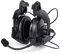 C2 taktisches Headset Jagd Pickup Rauschunterdrückung Halterung Headset + Headset Flip Halterung Typ Suspension Set (Color : BK)