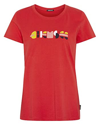 T-Shirt mit appliziertem Label-Schriftzug