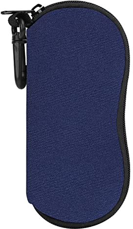MoKo Custodia Occhiali, Porta Occhiali da Sole, Lettura, in Neopreme con Chiusura a Cerniera, Protezione Graffi, Urti, Accessori Occhiali, Custodia Protettiva per Occhiali da Sole, Vista - Blu Scuro