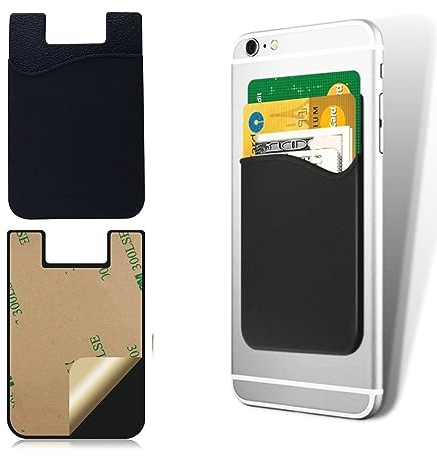 PLABBDPL 2 uds soporte de tarjeta de teléfono móvil pegatina trasera de teléfono fundas de tarjeta elásticas tarjeta de identificación de bolsillo de teléfono móvil, tarjeta de crédito