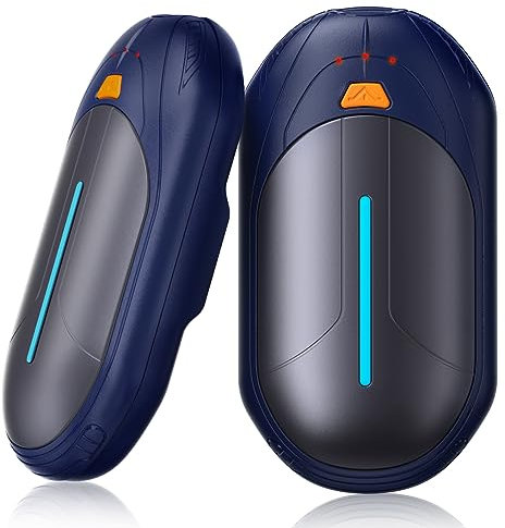 Hand Warmers Rechargeable 2 Pack, Electric Hand Warmers with 20Hrs Long Heating,2 in 1 Portable Handwarmers Cordless USB Pocket Hands Heater Outdoor Warm Gift for Hunting, Golf, Camping,Ski