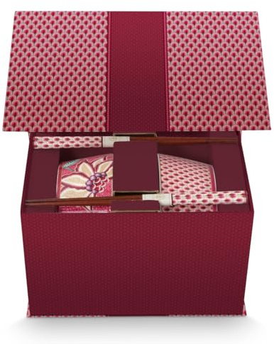 Pip Studio Flower Festival Oriental Geschenkset Schalen und Essstäbchen Dark pink 15cm