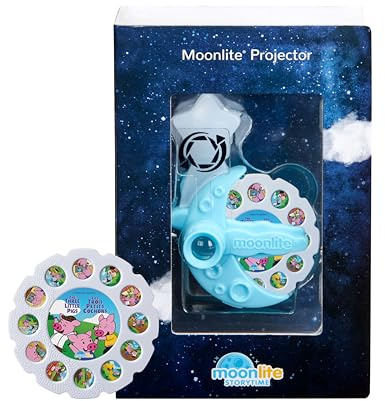 Moonlite Storytime Projector, Magical Bedtime Kids Book Projector for Immersive Reading Experience, Smartphone Compatible Storybook Projector, Interactive Learning Fun for Kids