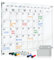 MAKELLO Clear Whiteboard Calendar, Acrylic Monthly Planner Whiteboard for Office, School, Home, Bedroom, Kitchen, 4 Pens, Pen Holder, Wall Mounted Screws, 60x45cm