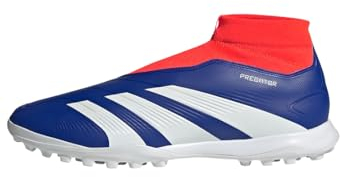 adidas Unisex Predator League Laceless Football Boots Turf Fußballschuhe, Lucid Blue/Cloud White/Solar Red, 44 EU