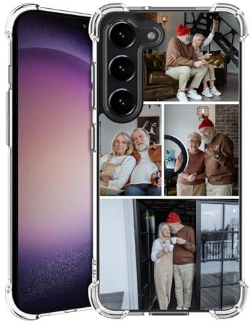 Personalized Phone Lanyard Case for Samsung Galaxy S23,Adjustable & Detachable,Neck Strap Crossbody Custom Cover for Samsung Galaxy S23,Cordless 4 Pics