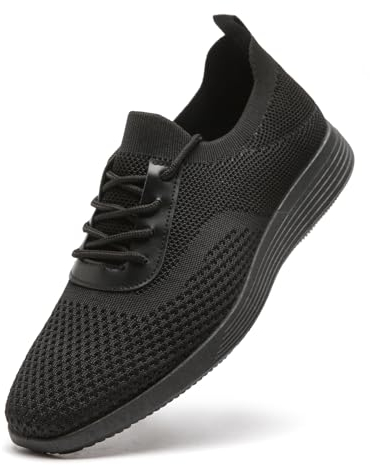 Herren Mesh Dress Sneakers Oxfords Business, Am22904-blk, 43 EU