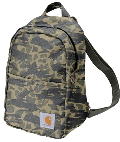 Carhartt Classic Mini, Durable, Water-Resistant Backpack with Adjustable Shoulder Straps, Blind Duck Camo, One Size