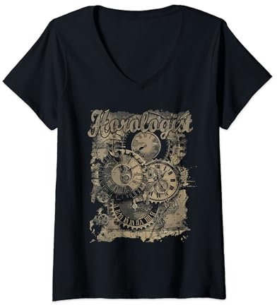Damen Coole Uhr, Stunde, Bedeutung, Theorie, Sammleruhr, Liebhaber T-Shirt mit V-Ausschnitt