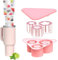 UR URLIFEHALL 1 bac à glaçons en silicone avec couvercle pour tasses Stanley en forme de fleur, moules à glaçons pour refroidir cocktails, whisky, boissons, café