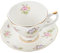 OFFSCH Set Di 1 Tazza Da Caffè in Porcellana Con Piattino E Tazze in Ceramica in Stile Europeo Elegante Per Luso Quotidiano