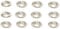 Lettuce Eat® Glass Bobeches for Candlesticks, 12 Pcs Glass Candle Drip Catcher Candle Wax Protectors, Glass Candlestick Holders for Tapered Candles Church Candles Living Room Decor Home, Round 8cm