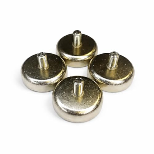 Alizones C25 Magnethalterung mit Gewinde für Mutter M5, inklusive Unterlegscheibe und Mutter, Haltekraft 15 kg, Packung mit 10 Stück