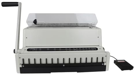 Bindegerät, Elektrische Eisenring-Stanz- und Bindemaschine, Tischkalender-Bindemaschine, Vollziehmesser-Stanzmaschine, für A4, A5 oder kleinere Formate(Square hole)