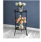 M.J COMFY-LIFE Metal Plant Stand Iron Flower Display Shelf Indoor Outdoor Support Rack Garden Terrace Decoration (Black)