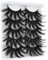 1pc faux cils, 5 paires cils multicouches de 25 mm, de vison artificiels dramatiques 5D, épais moelleux.