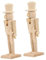 WESIEVYA 2 Stücke Nussknacker Unfinished Walnuss Soldat DIY Schmuck Holz Handwerk Weihnachten Dekoration DIY Walnuss Soldat Ornament