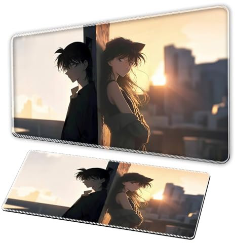 Xiaoxin Anime Mouse Pad, Couple MousePad XL, XXL Souris Pad/Non Slip Base, Stitching Edge Office Game Multi functional Table Pad/Laptop Accessory ProtectivePad (31,5 x 11,8 pouces)