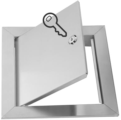 EXCLURA Revisionsklappe 15 20 25 30 cm Gipskarton-Revisionsklappe mit Drehverschluss, Edelstahl-Revisionsklappe, Tür für Elektro- und Sanitär-Serviceschacht(80x95cm(32x38in))