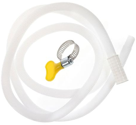 Abaodam Raccordo Tubo Scarico Condensa per Condizionatore Bianco in Pe e Acciaio Inossidabile con Connessione Sicura e Drenaggio Comodo per Ambienti Esterni e Uffici