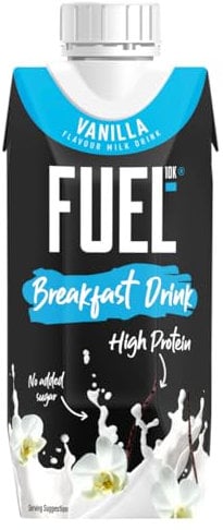 FUEL10K High Protein Breakfast Milk Drink, Vanilla, 330ml