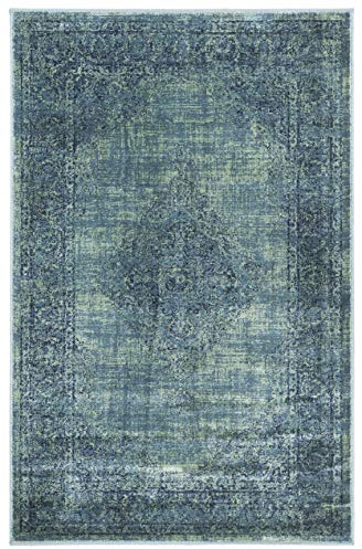 Safavieh Orientalischer Vorleger, Teppich aus Viskose in Antik-Optik, Hellblau, VTG112-110 Vintage 2' x 3' Übergang Orientalisch/Türkis/Multi