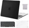 MOSISO Coque Compatible avec MacBook Air 13 Pouces M1 Compatible 2021-2018 A2337 A2179 A1932, Coque Rigide&Housse Clavier&Film D'écran&Sac de Rangement pour MacBook Air 13,3 Pouces,Noir