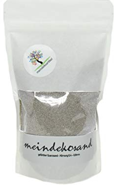 Farbsand zum Dekorieren und Gestalten - Quarzsand gefärbt 0,4-0,8mm – Dekosand (KARIBIK - Creme, 700g Beutel)