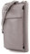 modamoda de P06 Damen Leder Umhängetasche Geldbörse Handytasche 6,5 Zoll handmade in Italy, Farbe:Quarzgrau