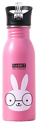 arthomer Bouteille d'eau Isotherme en INOX Bouchon Sport sans BPA 500 ML Gourde Légères Réutilisables pour Enfants pour Maintien Chaud De 12 Heures & du Froid Jusqu’à 24 Heures