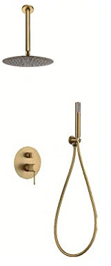 Conjunto de ducha monomando oro cepillado Top Imex GPQ038/OC