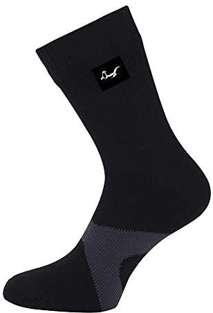 OTTERSHELL Calzini impermeabili e traspiranti per attività all'aperto Ideali per golf, corsa, ciclismo, trekking e camminate - Tecnologia COOLMAX (IT, Numero, 43, 46, Regular, Corto, Nero - G)