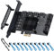 Tarjeta Controladora ACTIMED PCIE SATA de 10 Puertos, 6 Gbps, Compatible Con 10 Dispositivos y Windows, Mac, Linux