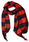 KGM Super weicher Schal mit Schottenkaro-Muster – Schals für Herren – Damenschals, rot / schwarz, One size
