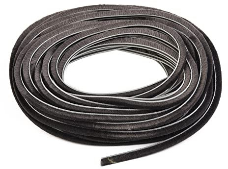 HOHOVYVY Burlete tipo cepillo de 20 m, sello de marco de ventana, sello de pila de cepillo de exclusividad, sello de puerta de 5 mm x 6 mm