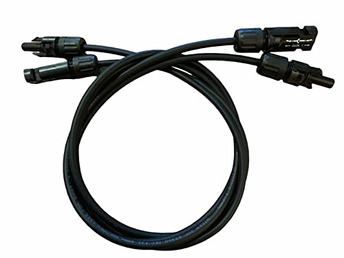 Solarkabel 4 mm² mm2 mit Stecker MC4 PV-Kabel PV Photovoltaik Leitung Kabel 1-3 - 5 Meter m Verbindungskabel Verlängerung Solarmodul qmm Verlängerungskabel, Größen Name: 2 x 2 Meter 4mm²