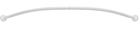 GEDY | Asta Doccia Semicircolare in Alluminio Anodizzato, Dimensioni 6,2 x 87,1 x 87,1 cm e Peso 0,335 kg