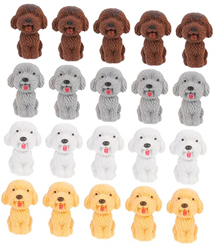 STOBOK 20st Kawaii Schulsachen Radiergummi Süße Radiergummis Schreibwaren Radiergummi Kinder Radiergummis Für Bleistiftaufsätze Radiergummis Hunde Weihnachtssocken Mini Kleinkind