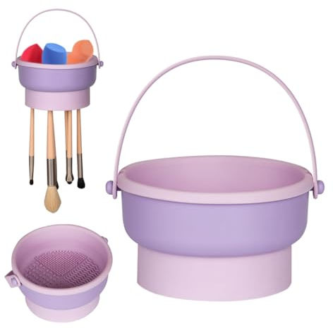 ALXBSONE Make-up Pinsel Reinigungsmatte, 3-in-1 Silikon Makeup Pinsel Reiniger, Reinigungspad Tragbares Waschwerkzeug