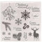 arriettycraft Transparente Weihnachts-Schneeflocken-Stempel für Kartenherstellung oder Tagebuch, Mistelzweig, Nüsse, Hirsch, Gummistempel für Scrapbooking, Tagebücher, Papierbasteln, Dekoration