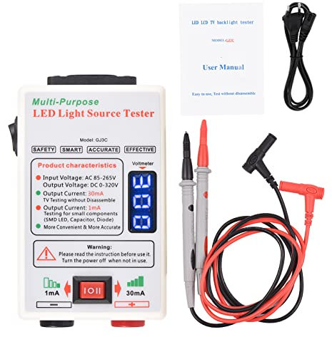 Irfora LED-Tester,Spannungstest 1mA/30mA Convertible LED Backlight Tester Bildschirm LED LCD TV Backlight Tester Meter Lampenperlen Light Board Teststreifen Bead Diode Testing Tool