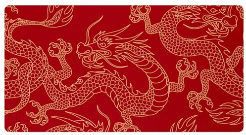 VAPOKF China Myth Golden Dragon Red Küchenmatte, rutschfest, waschbar, Bodenteppich, saugfähige Küchenmatten, Läufer, Teppiche für Küche, Flur, Waschküche