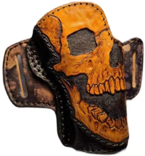 WSFZEG Mittelalterliche PU Leder Vintage Holster, Western Cowboy Revolver Tasche Steampunk-Stil Retro Revolver Gürteltasche Retro Gun Holster Cosplay Kostüm Zubehör