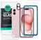 Ibywind 2 Pièces Verre Trempé pour Apple iPhone 16 Plus 5G 6,7,9H Dureté Protection écran,avec 1 Pièce Protection Caméra,1 Pièce Film Arrière,Facile à installer
