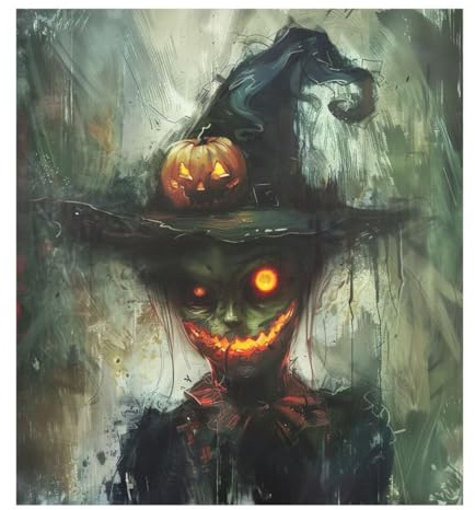 JUMBEAR Halloween-Vogelscheuche Terror Geschirrspüler-Magnetabdeckung, wasserdicht, magnetischer Aufkleber, Kühlschrankmagnet, Dekoration, Heimschrank, Aufkleber, Haushaltsgeräte, Aufkleber für