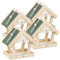Royal Gardineer Vogelhaus Bauset: 4er-Set Vogel-Futterhaus-Bausätze aus Echtholz, zum Aufhängen (Echtholz Vogelhaus Bausätze, Vogelhäuschen Bausatz, Futterautomat)