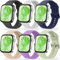 BABEJIA 6PCS Correas Compatible avec le HUAWEI Watch Fit 3, Bracelets en TPU Souple, Ajustables, avec Connecteurs en Métal, Faciles à Mettre en Place, Respirants