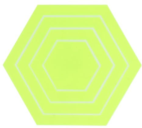 Natudeco 4-teiliges Quilt-Hexagon-Schablonen-Set, sechseckiges Muster-Lineal, multifunktionales sechseckiges Kleidungs-Zeichnungslineal zum Nähen, Basteln