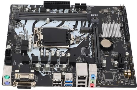 LGA 1200 Motherboard, H410M D3V M.2 Gaming Motherboard für Desktop PC, DDR4 Doppelkanal PCI E Slot USB 3.2 VGA DVI Schnittstelle für CPU Prozessor
